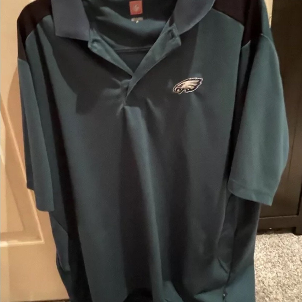 Philadelphia Eagles Polo Shirt Mens XL Green Pro Line Philly